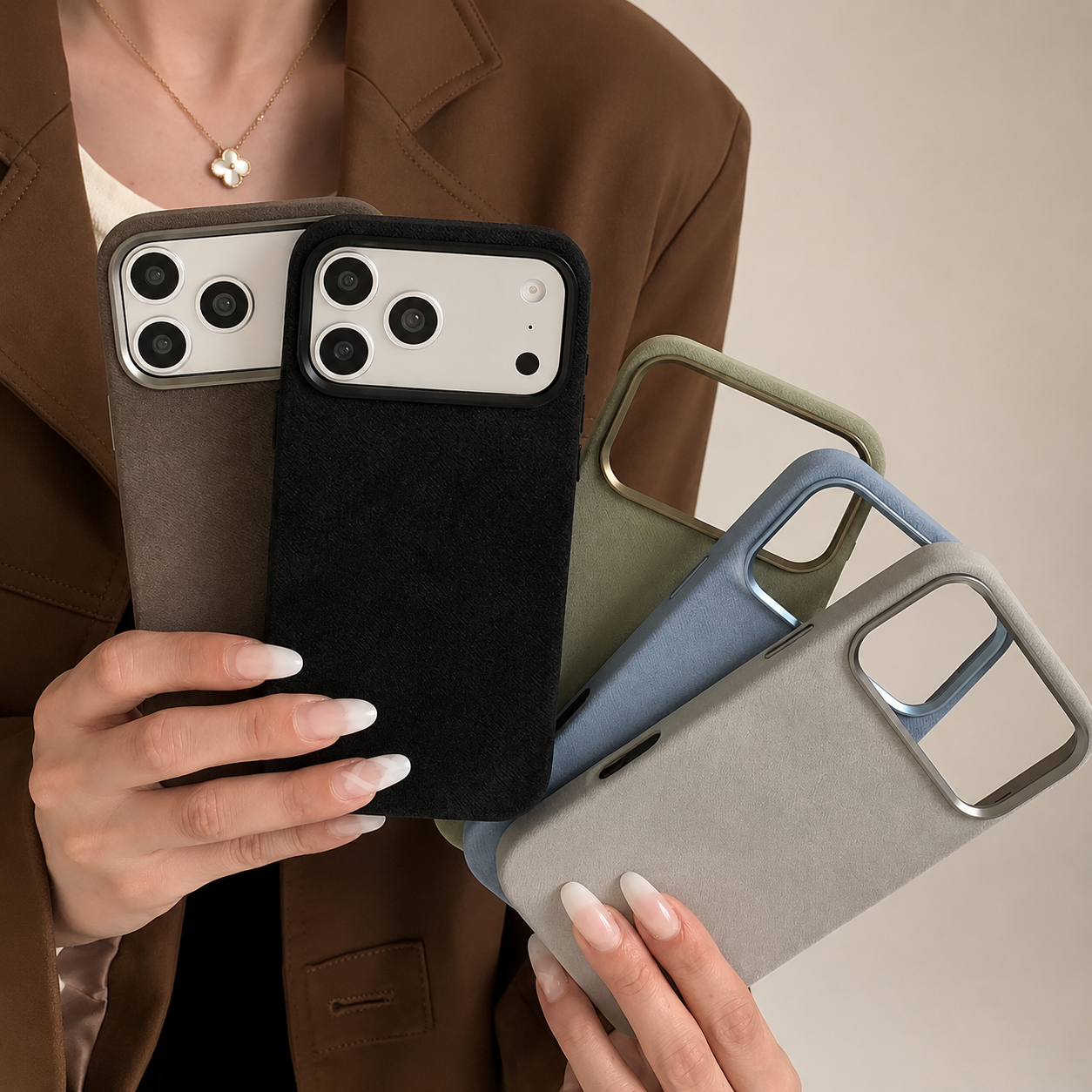 Premium iPhone Case MagSafe Compatible Camera Lens Protection Shockproof Cover Fiber Leather Magnetic Wireless Charging Anti Fingerprint Slim Design