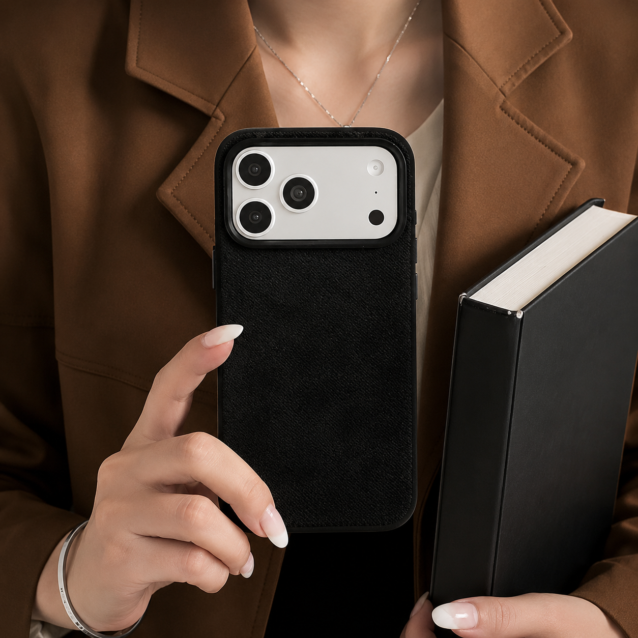Premium iPhone Case MagSafe Compatible Camera Lens Protection Shockproof Cover Fiber Leather Magnetic Wireless Charging Anti Fingerprint Slim Design