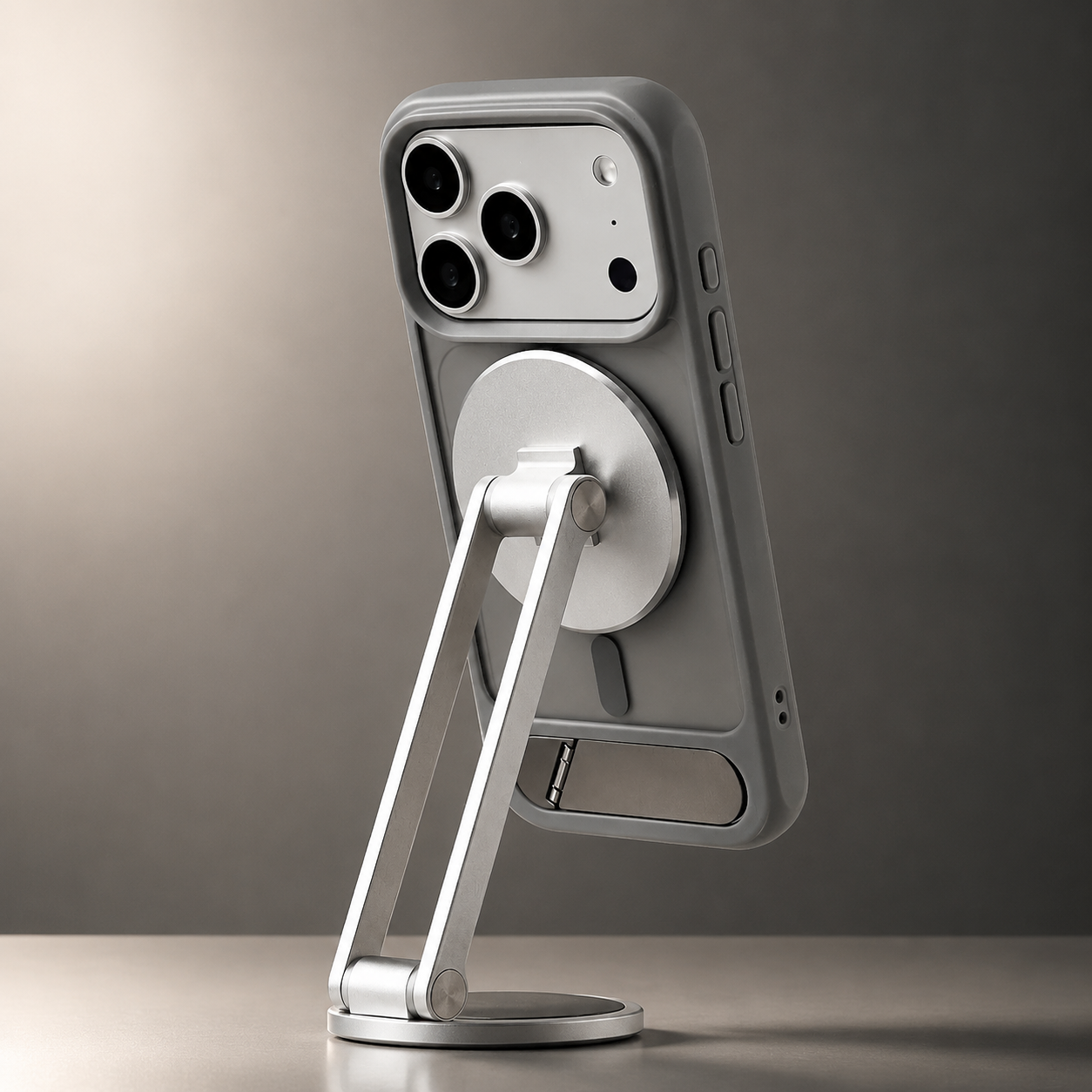 Premium iPhone Case MagSafe Compatible Camera Lens Protection Shockproof Cover Foldable Stand Holder Magnetic Wireless Charging Anti Fingerprint Design