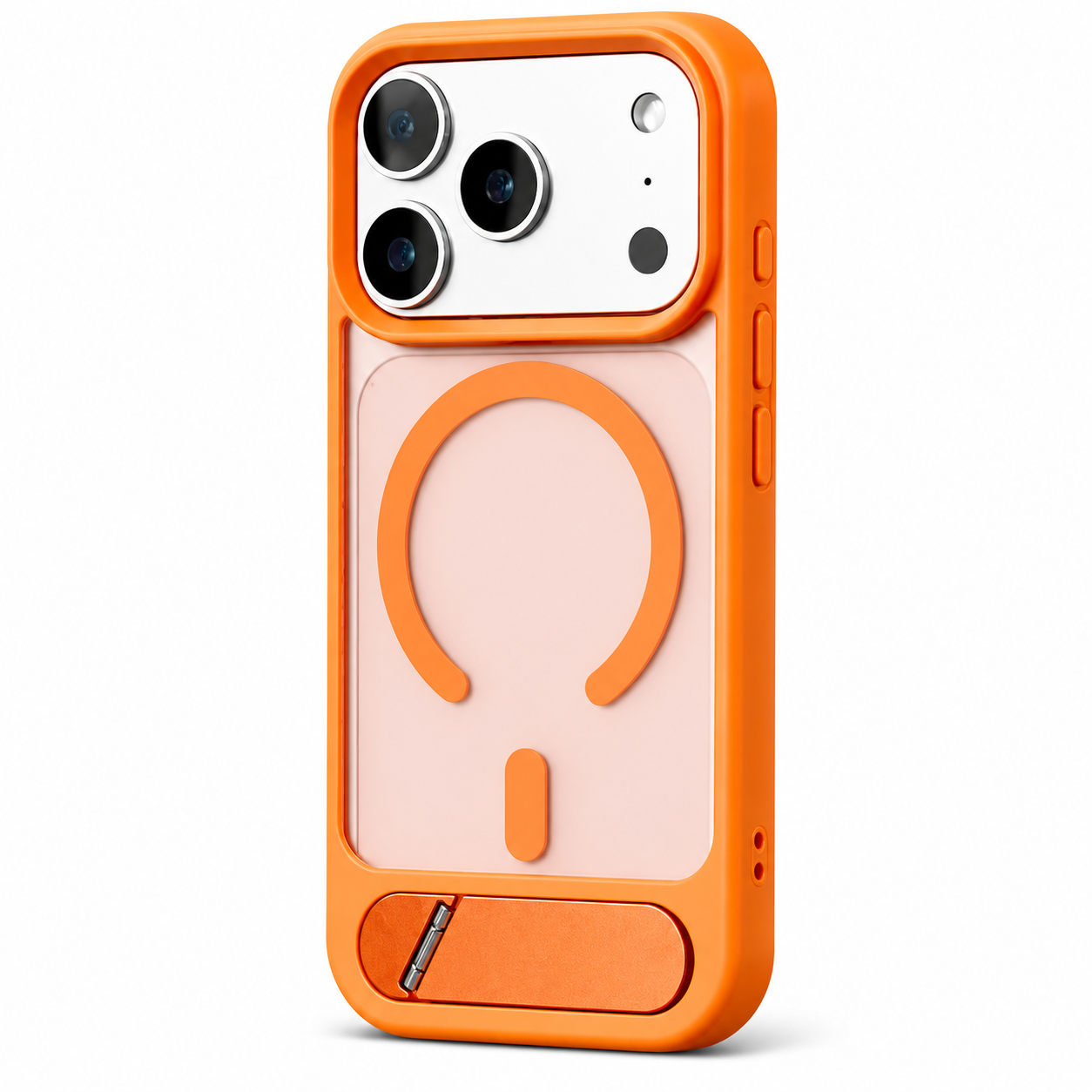 Premium iPhone Case MagSafe Compatible Camera Lens Protection Shockproof Cover Foldable Stand Holder Magnetic Wireless Charging Anti Fingerprint Design