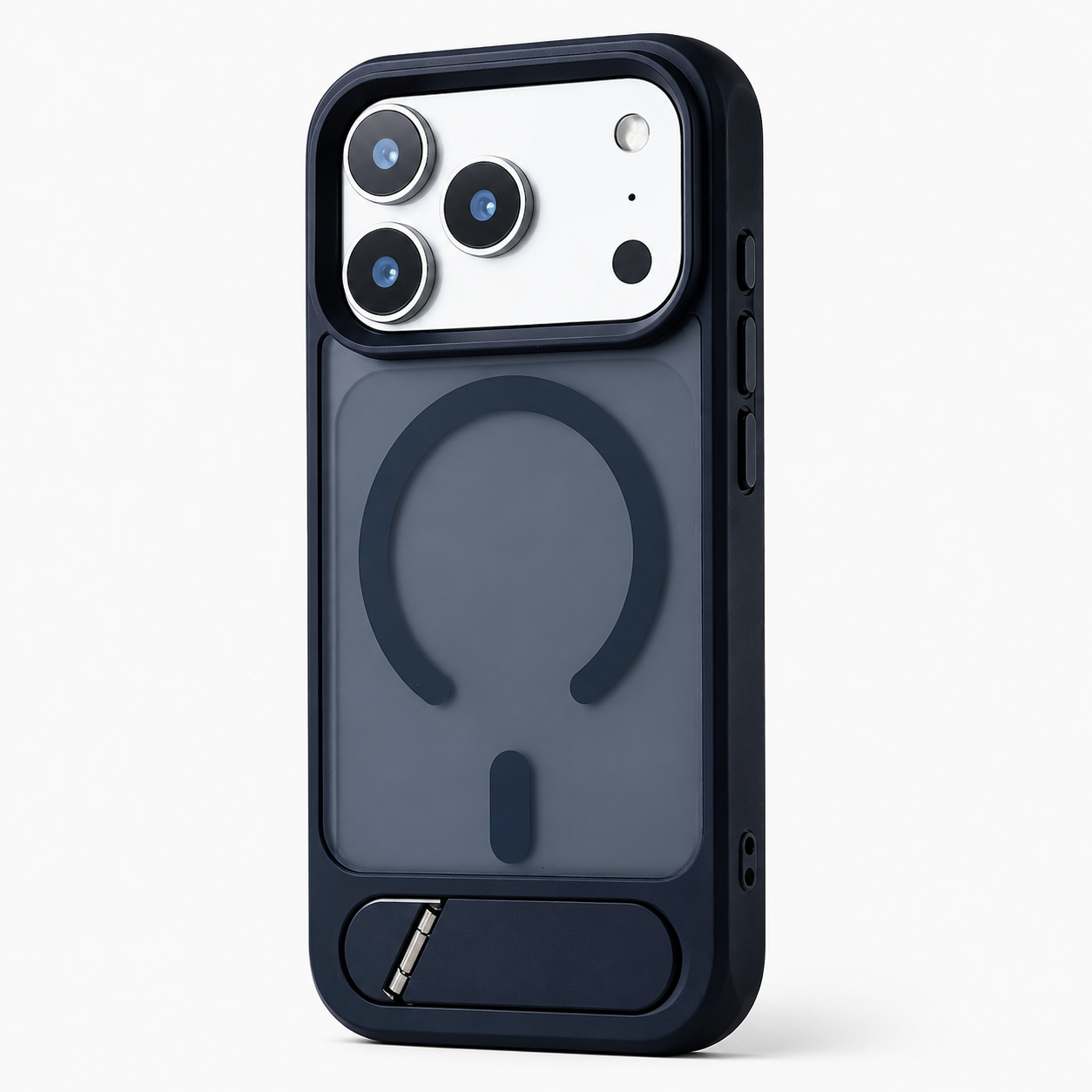 Premium iPhone Case MagSafe Compatible Camera Lens Protection Shockproof Cover Foldable Stand Holder Magnetic Wireless Charging Anti Fingerprint Design