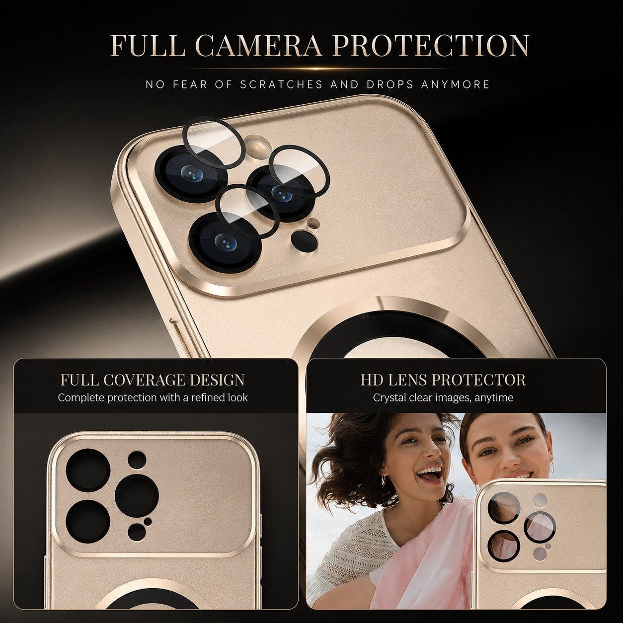 Premium iPhone Case MagSafe Compatible Camera Lens Protection Shockproof Cover Magnetic Wireless Charging Anti Fingerprint Non Slip PC TPU Design