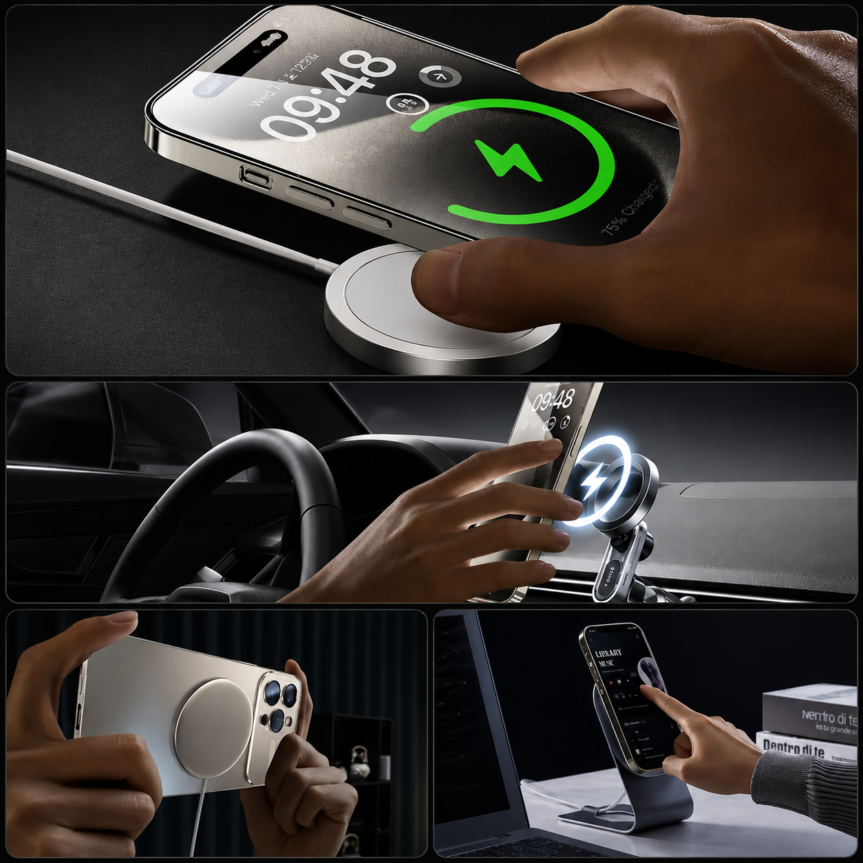 Premium iPhone Case MagSafe Compatible Camera Lens Protection Shockproof Cover Magnetic Wireless Charging Anti Fingerprint Non Slip PC TPU Design