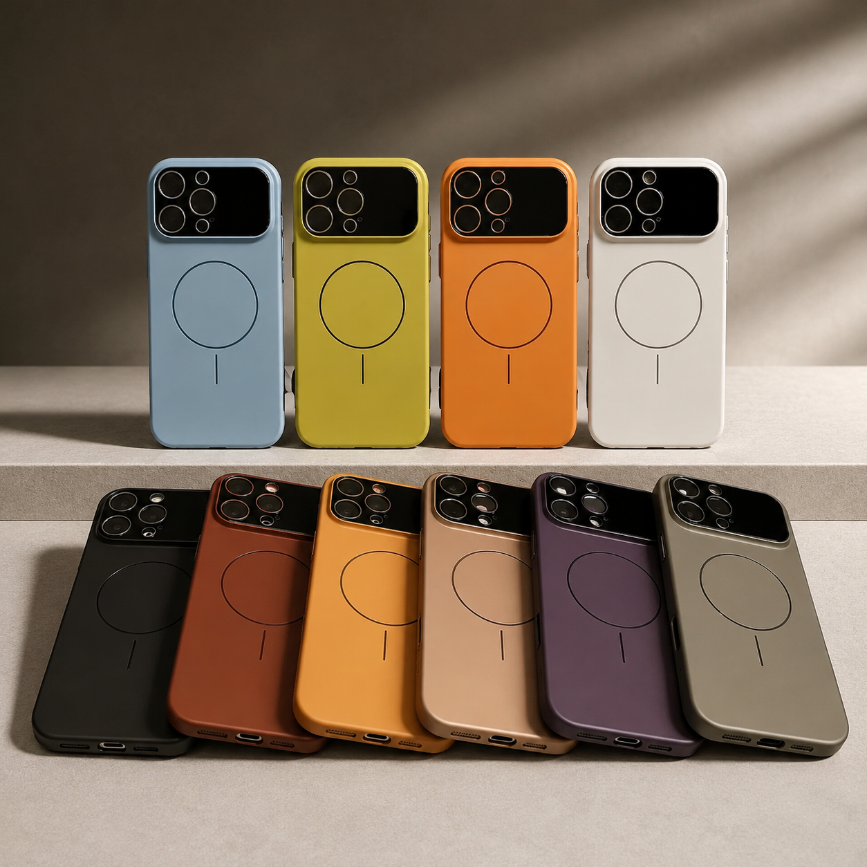 Premium iPhone Case MagSafe Compatible Camera Lens Protection Shockproof Cover Matte Magnetic PC Design Anti Fingerprint Dustproof Non Slip Protection