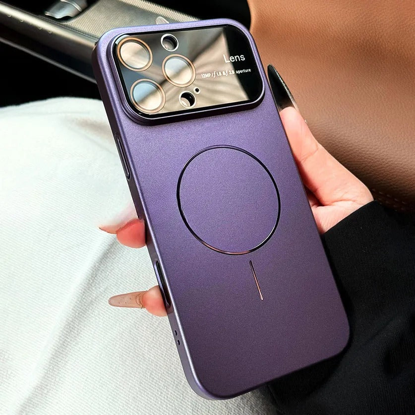 Premium iPhone Case MagSafe Compatible Camera Lens Protection Shockproof Cover Matte Magnetic PC Design Anti Fingerprint Dustproof Non Slip Protection