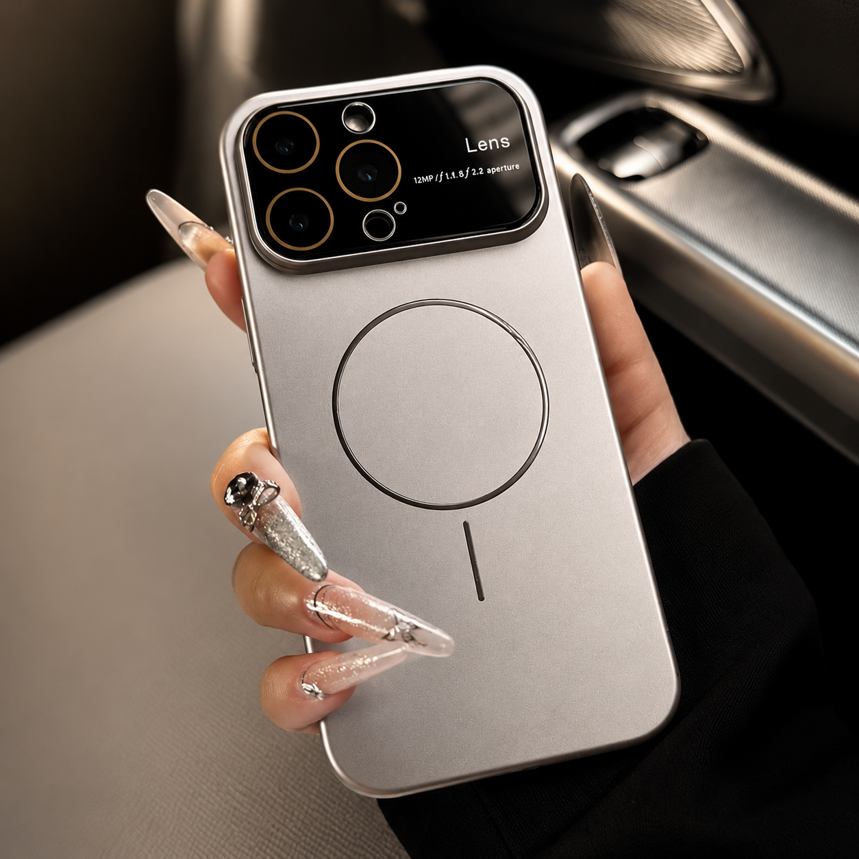 Premium iPhone Case MagSafe Compatible Camera Lens Protection Shockproof Cover Matte Magnetic PC Design Anti Fingerprint Dustproof Non Slip Protection