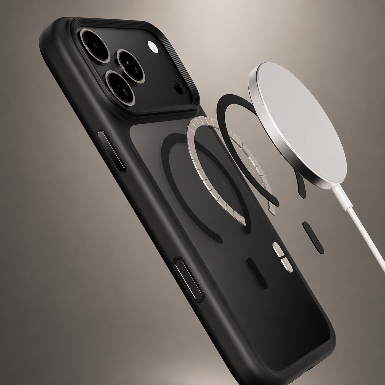 Premium iPhone Case MagSafe Compatible Camera Lens Protection Shockproof Cover TPU PC Magnetic Wireless Charging Anti Fingerprint Matte Design