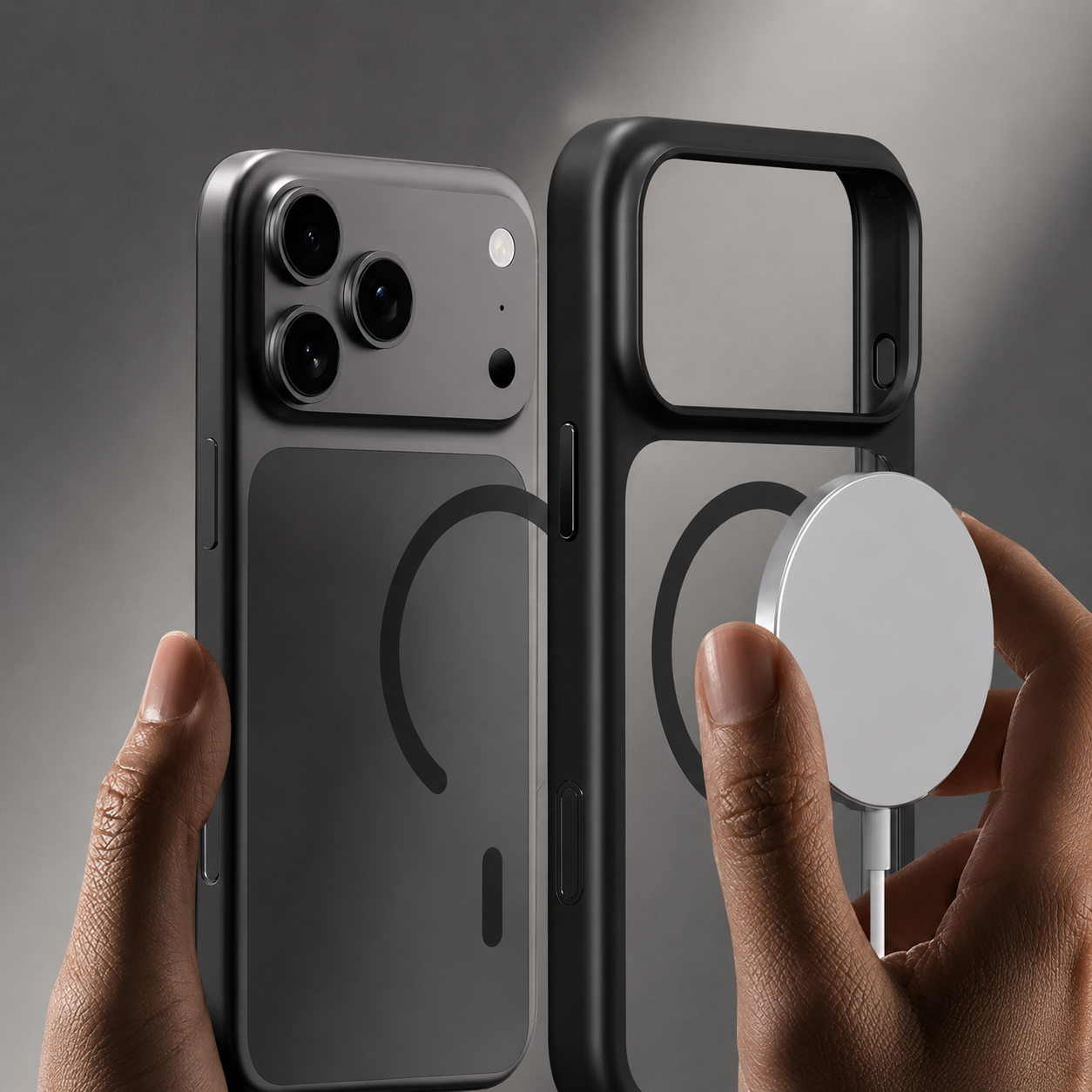 Premium iPhone Case MagSafe Compatible Camera Lens Protection Shockproof Cover TPU PC Magnetic Wireless Charging Anti Fingerprint Matte Design