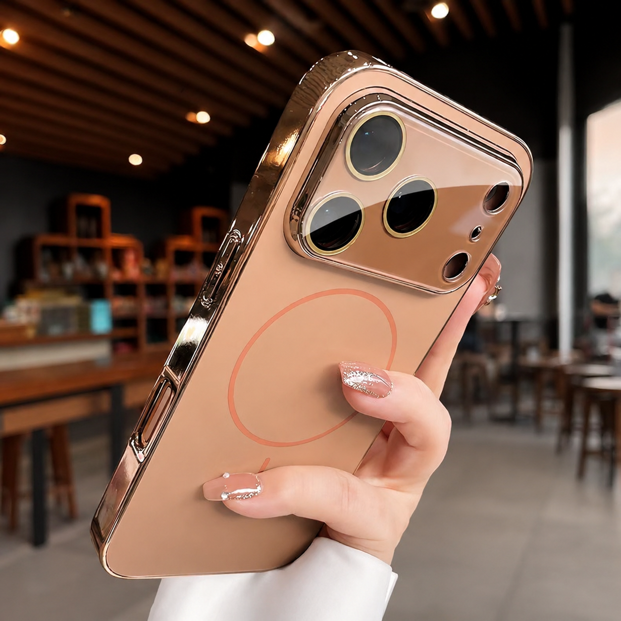 Premium iPhone Case MagSafe Compatible Camera Lens Protection Shockproof Hard PC Cover Tempered Glass Guard Anti Fingerprint Wireless Charging Design