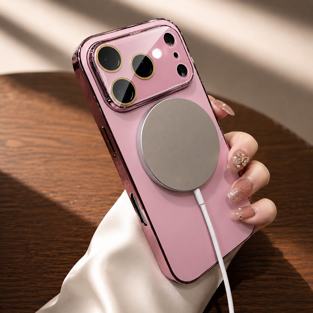 Premium iPhone Case MagSafe Compatible Camera Lens Protection Shockproof Hard PC Cover Tempered Glass Guard Anti Fingerprint Wireless Charging Design