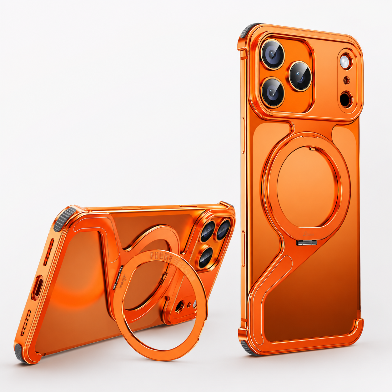Premium iPhone Case MagSafe Compatible Camera Lens Protection Shockproof Protective Cover Aluminum Alloy Frame Magnetic Wireless Charging Frameless Design