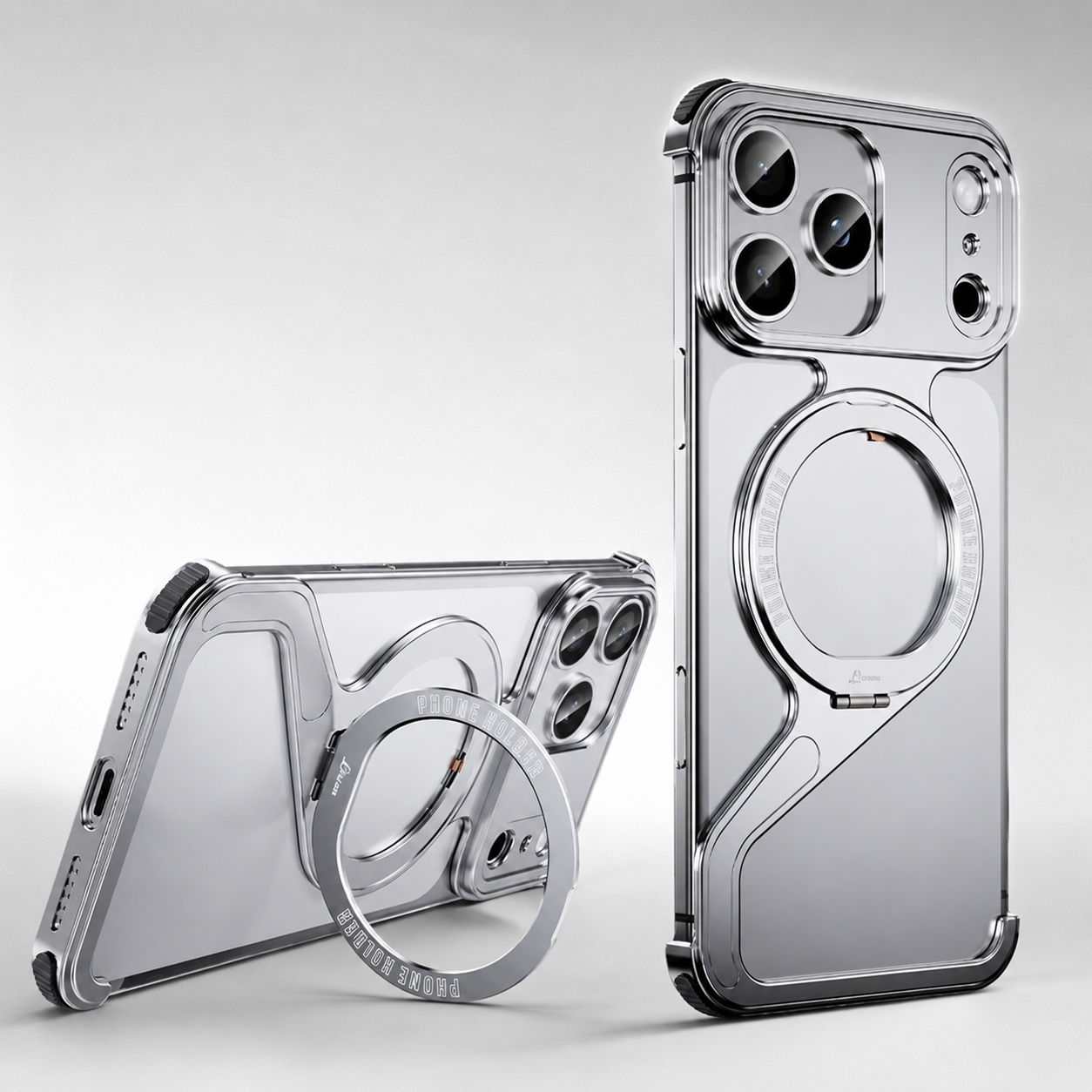 Premium iPhone Case MagSafe Compatible Camera Lens Protection Shockproof Protective Cover Aluminum Alloy Frame Magnetic Wireless Charging Frameless Design