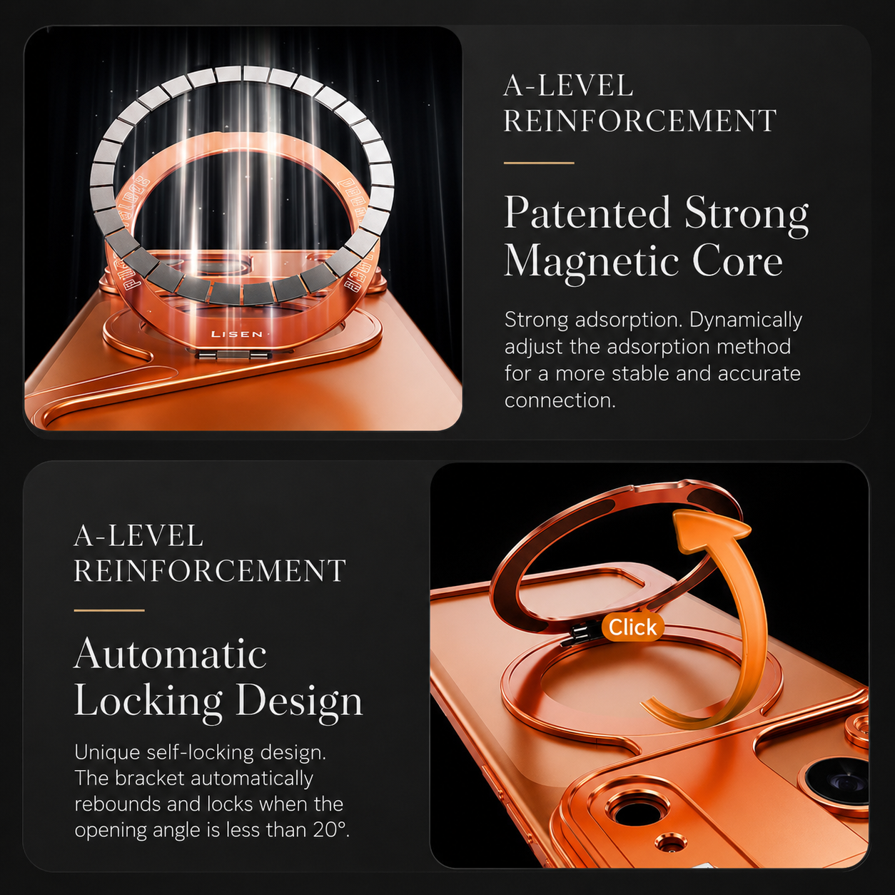 Premium iPhone Case MagSafe Compatible Camera Lens Protection Shockproof Protective Cover Aluminum Alloy Frame Magnetic Wireless Charging Frameless Design