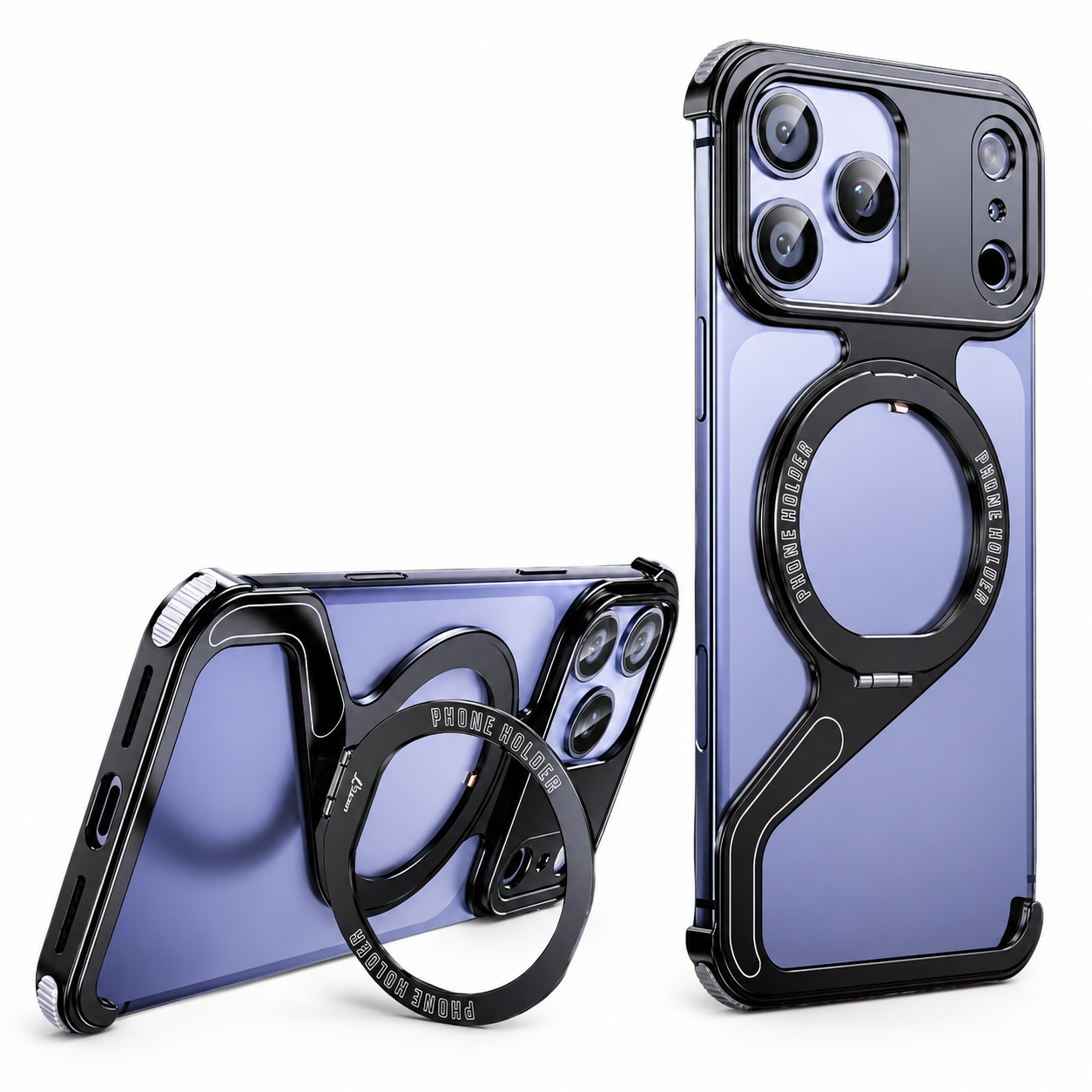 Premium iPhone Case MagSafe Compatible Camera Lens Protection Shockproof Protective Cover Aluminum Alloy Frame Magnetic Wireless Charging Frameless Design