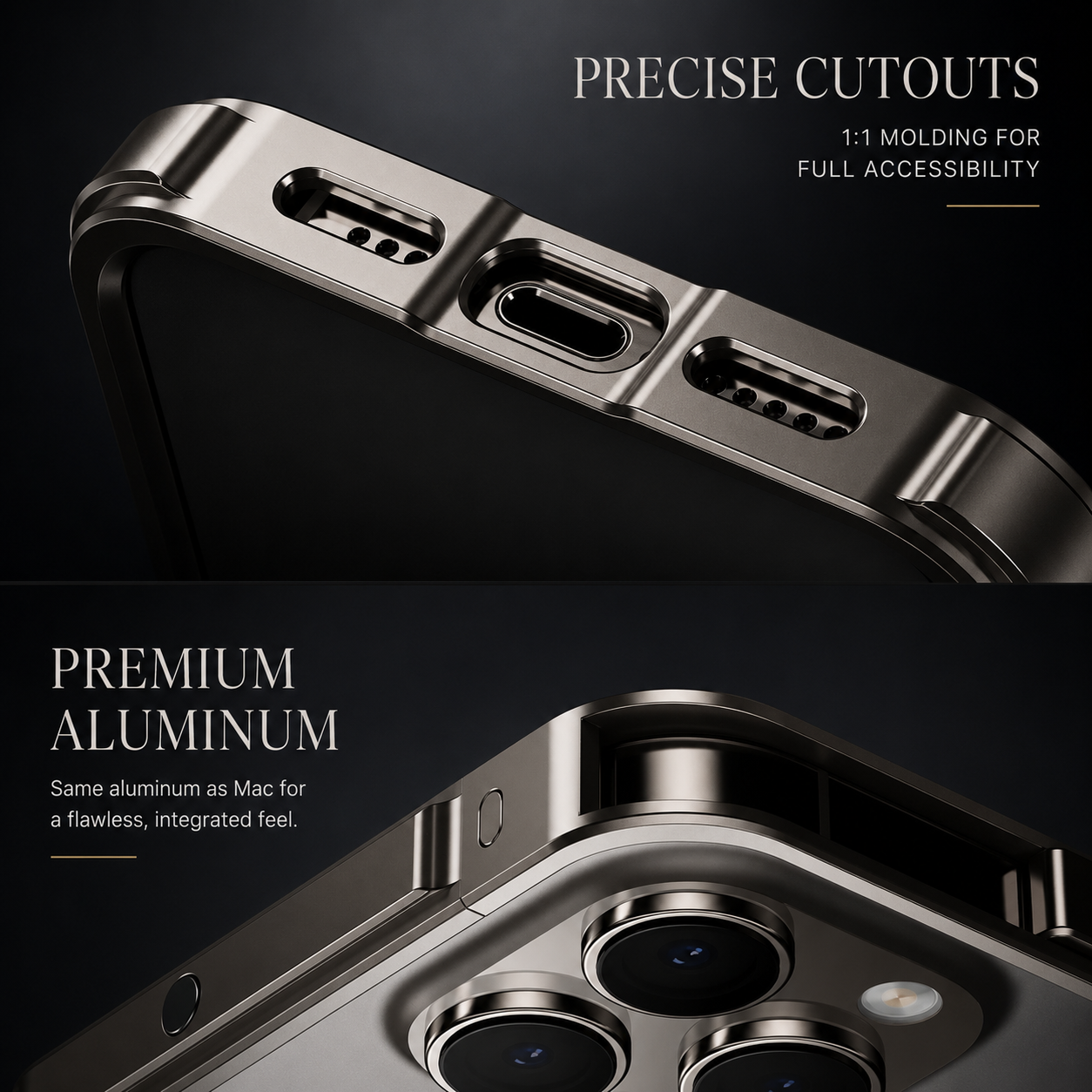 Premium iPhone Case MagSafe Compatible Camera Lens Protection Shockproof Protective Cover Aluminum Alloy Frame Magnetic Wireless Charging Non Slip Design