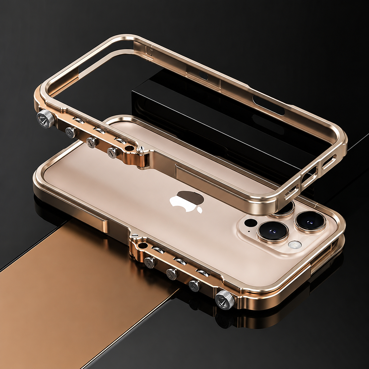 Premium iPhone Case MagSafe Compatible Camera Lens Protection Shockproof Protective Cover Aluminum Alloy Frame Magnetic Wireless Charging Non Slip Design