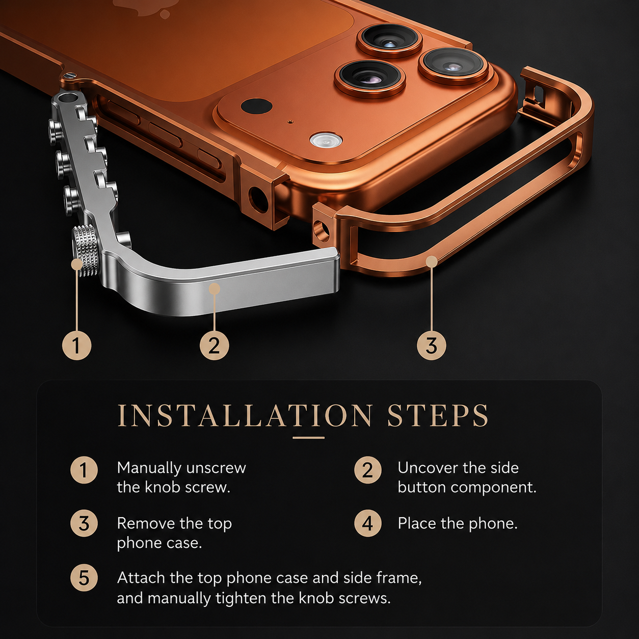 Premium iPhone Case MagSafe Compatible Camera Lens Protection Shockproof Protective Cover Aluminum Alloy Frame Magnetic Wireless Charging Non Slip Design