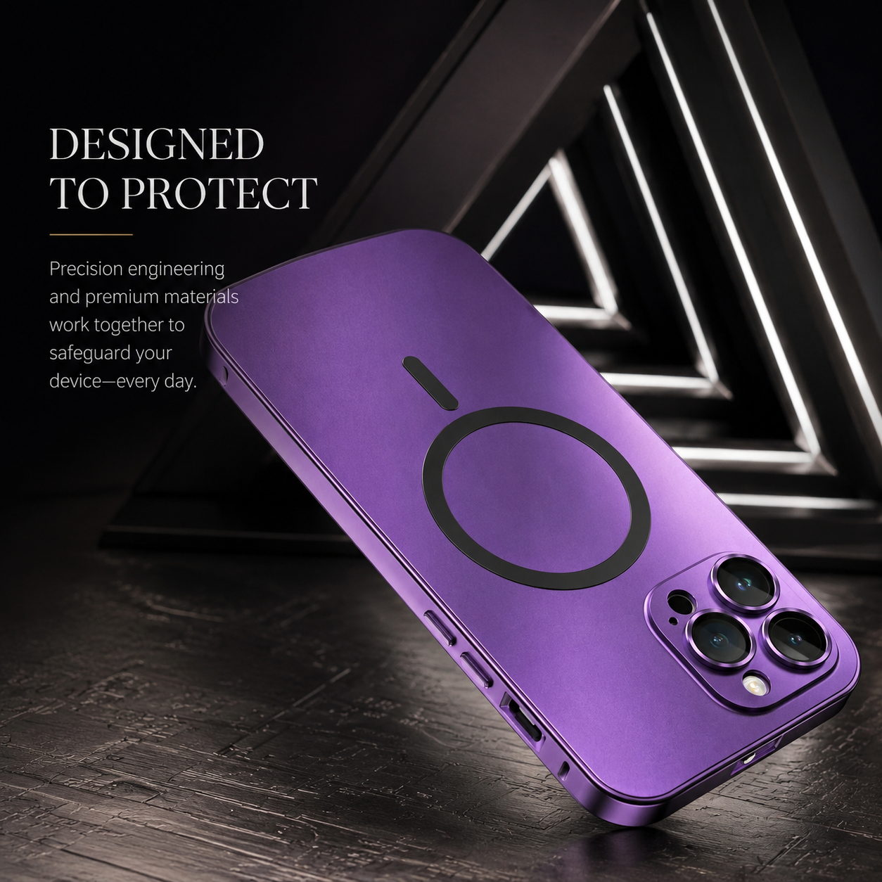 Premium iPhone Case MagSafe Compatible Camera Lens Protection Shockproof Protective Cover Aluminum Metal Frame Magnetic Wireless Charging Hard Back Design