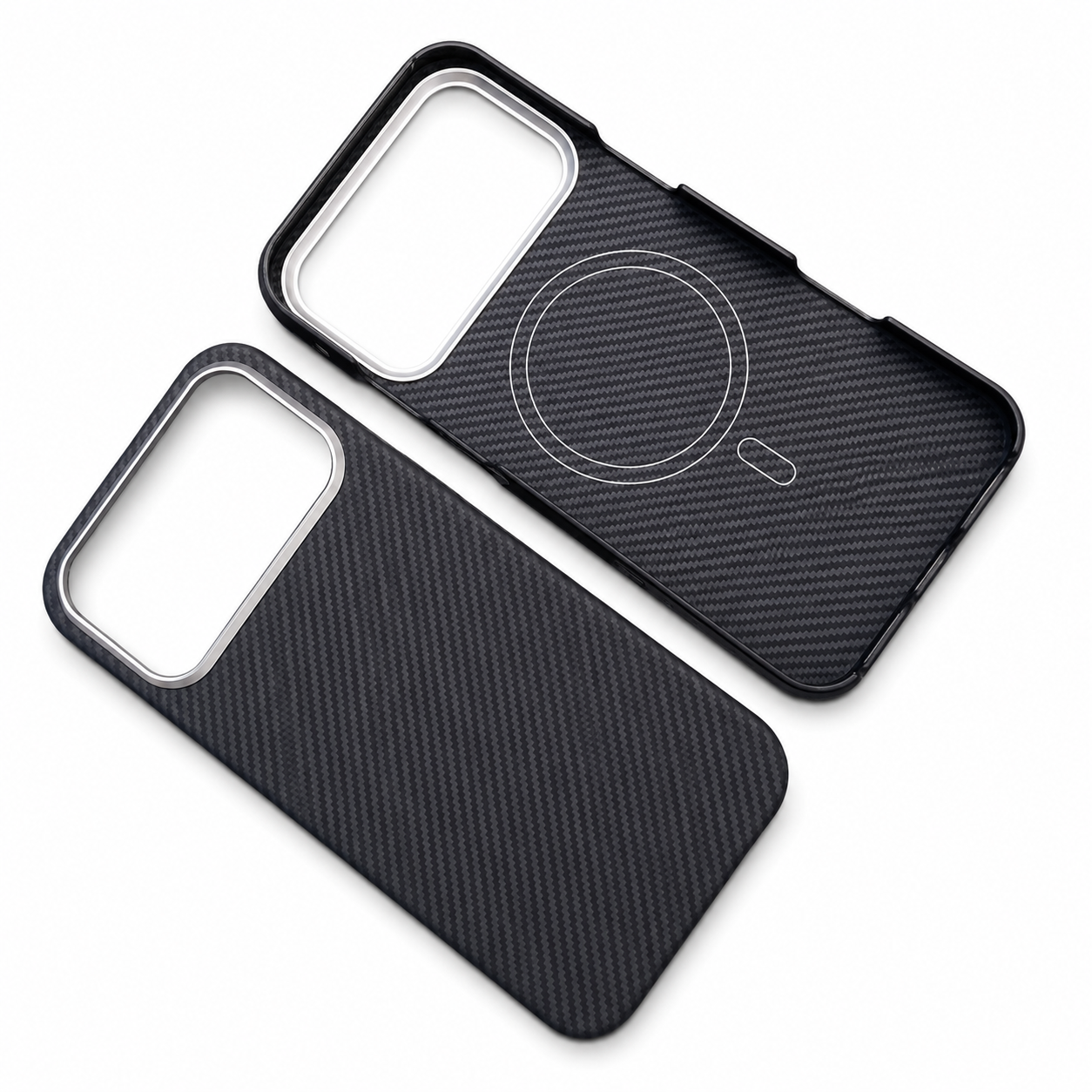 Premium iPhone Case MagSafe Compatible Camera Lens Protection Shockproof Protective Cover Aramid Fiber Carbon Fiber Ultra Thin Full Coverage Design