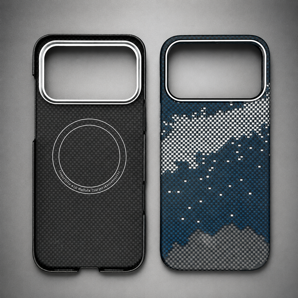 Premium iPhone Case MagSafe Compatible Camera Lens Protection Shockproof Protective Cover Aramid Fiber Carbon Fiber Waterproof Full Coverage Design