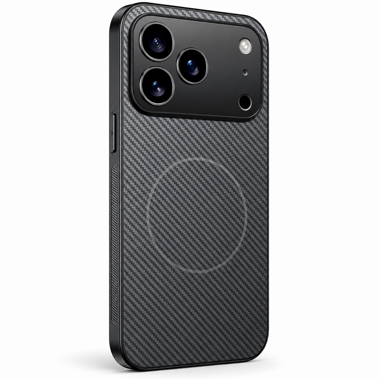 Premium iPhone Case MagSafe Compatible Camera Lens Protection Shockproof Protective Cover Carbon Fiber Magnetic Ultra Thin Design
