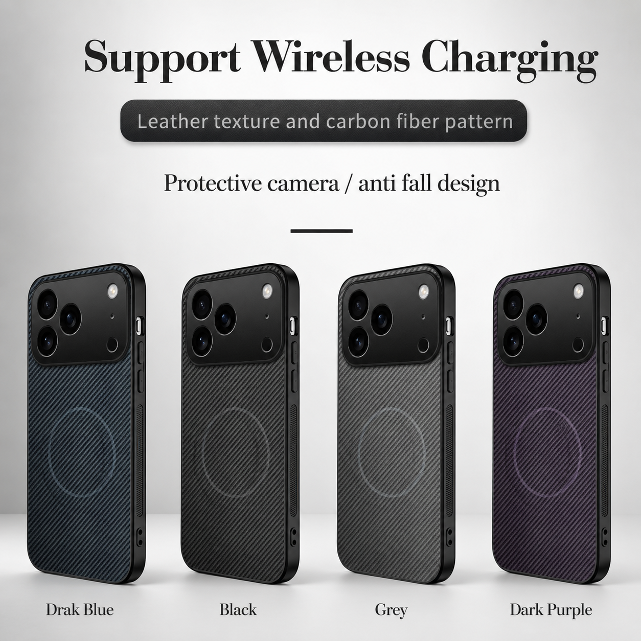 Premium iPhone Case MagSafe Compatible Camera Lens Protection Shockproof Protective Cover Carbon Fiber Magnetic Ultra Thin Design