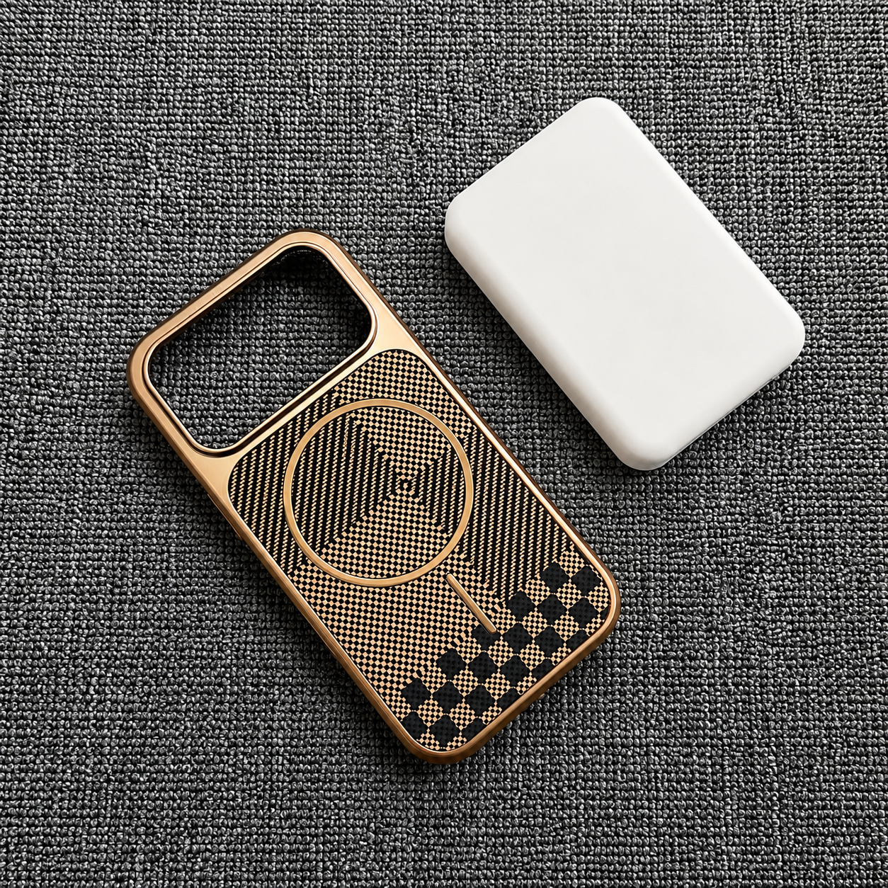 Premium iPhone Case MagSafe Compatible Camera Lens Protection Shockproof Protective Cover Carbon Fiber Wireless Charging Scratch Resistant Design