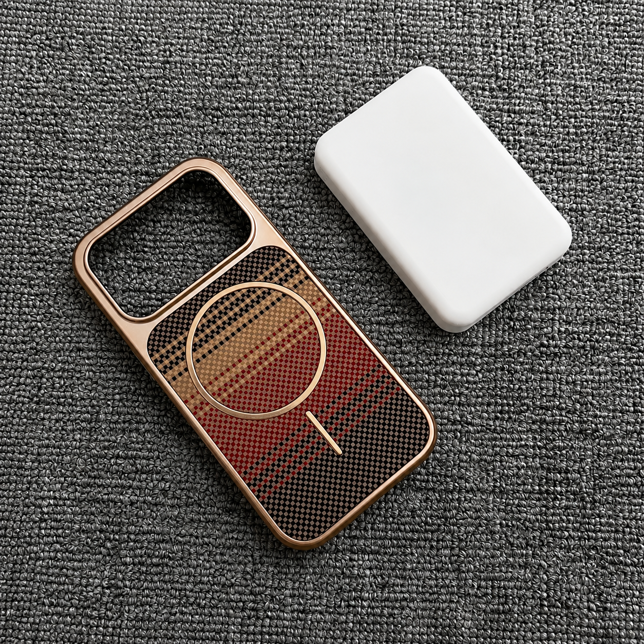 Premium iPhone Case MagSafe Compatible Camera Lens Protection Shockproof Protective Cover Carbon Fiber Wireless Charging Scratch Resistant Design