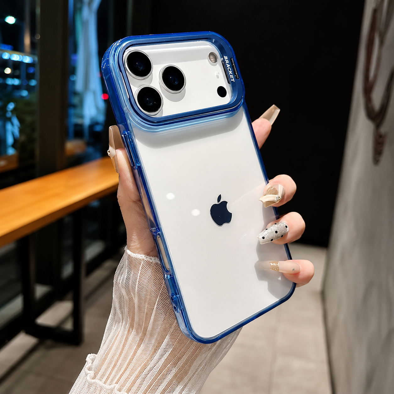 Premium iPhone Case MagSafe Compatible Camera Lens Protection Shockproof Protective Cover Crystal Clear Hard PC Magnetic Stand Design