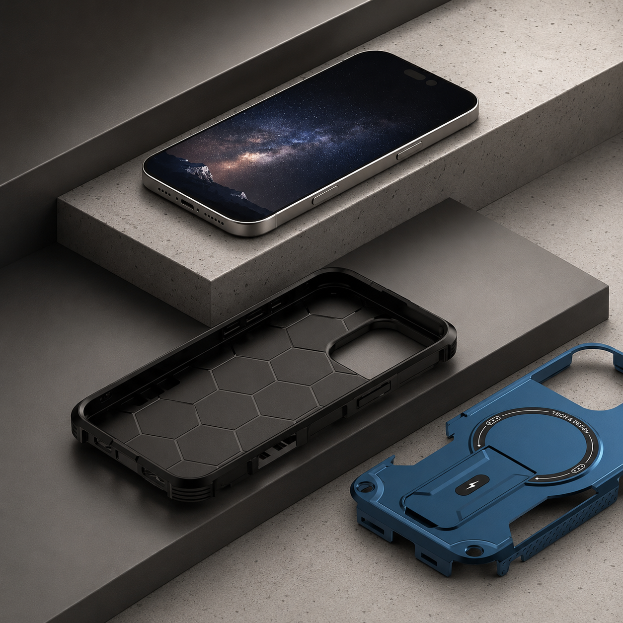 Premium iPhone Case MagSafe Compatible Camera Lens Protection Shockproof Protective Cover Kickstand Magnetic Wireless Charging Dual Layer Rugged Design