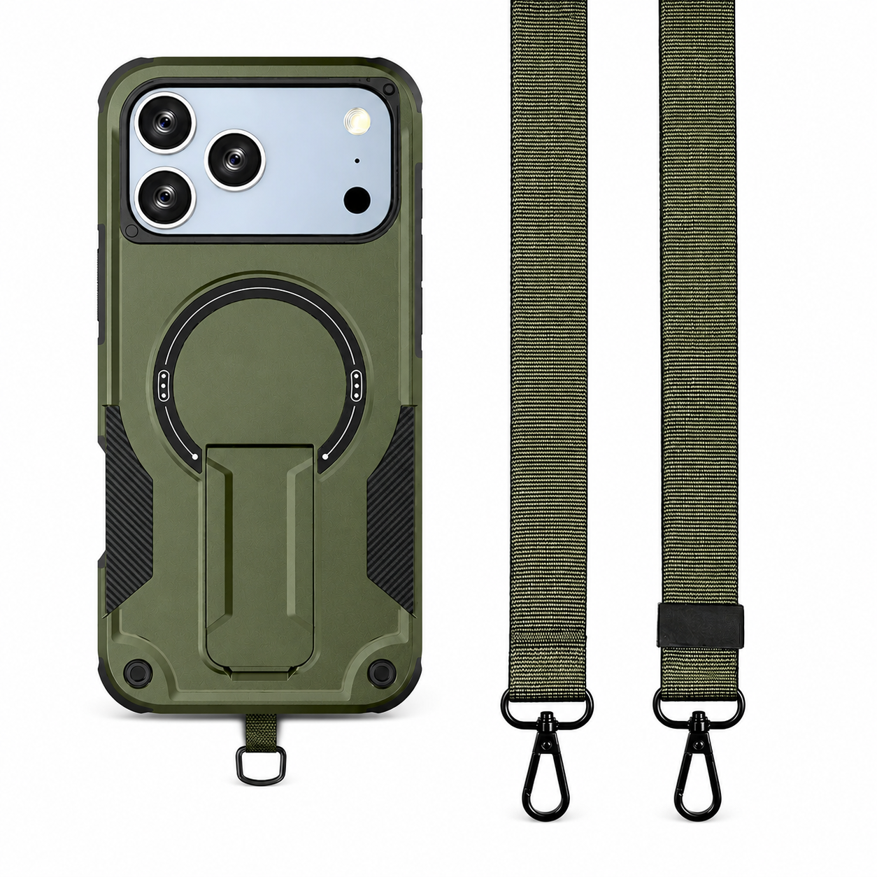 Premium iPhone Case MagSafe Compatible Camera Lens Protection Shockproof Protective Cover Kickstand Magnetic Wireless Charging Dual Layer Rugged Design