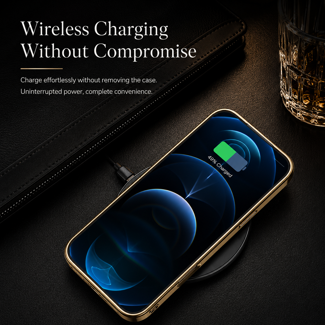 Premium iPhone Case MagSafe Compatible Camera Lens Protection Shockproof Protective Cover Leather Back Magnetic Ring Holder Full Coverage Design