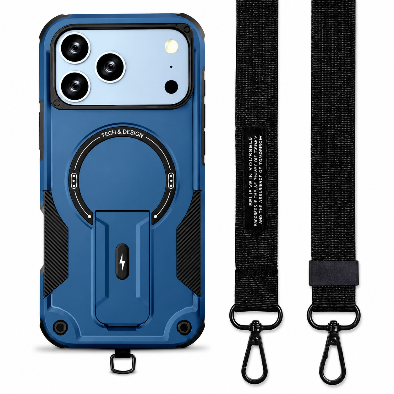 Premium iPhone Case MagSafe Compatible Camera Lens Protection Shockproof Protective Cover Magnetic Stand PC TPU Armor Anti Slip Design