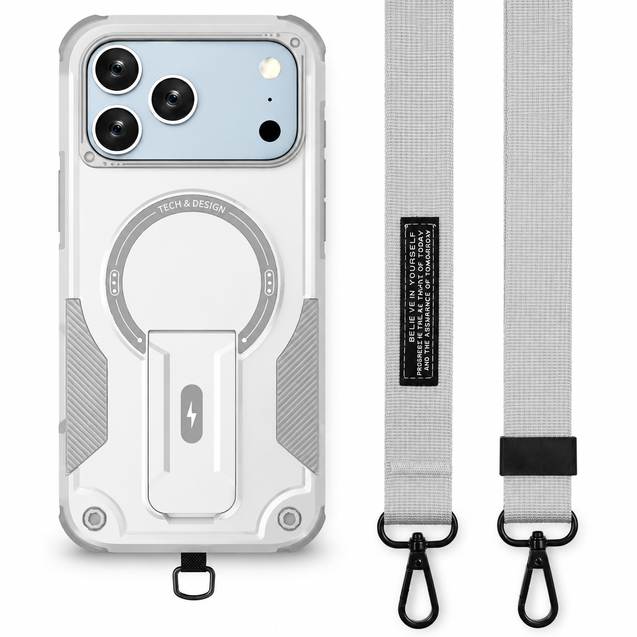 Premium iPhone Case MagSafe Compatible Camera Lens Protection Shockproof Protective Cover Magnetic Stand PC TPU Armor Anti Slip Design