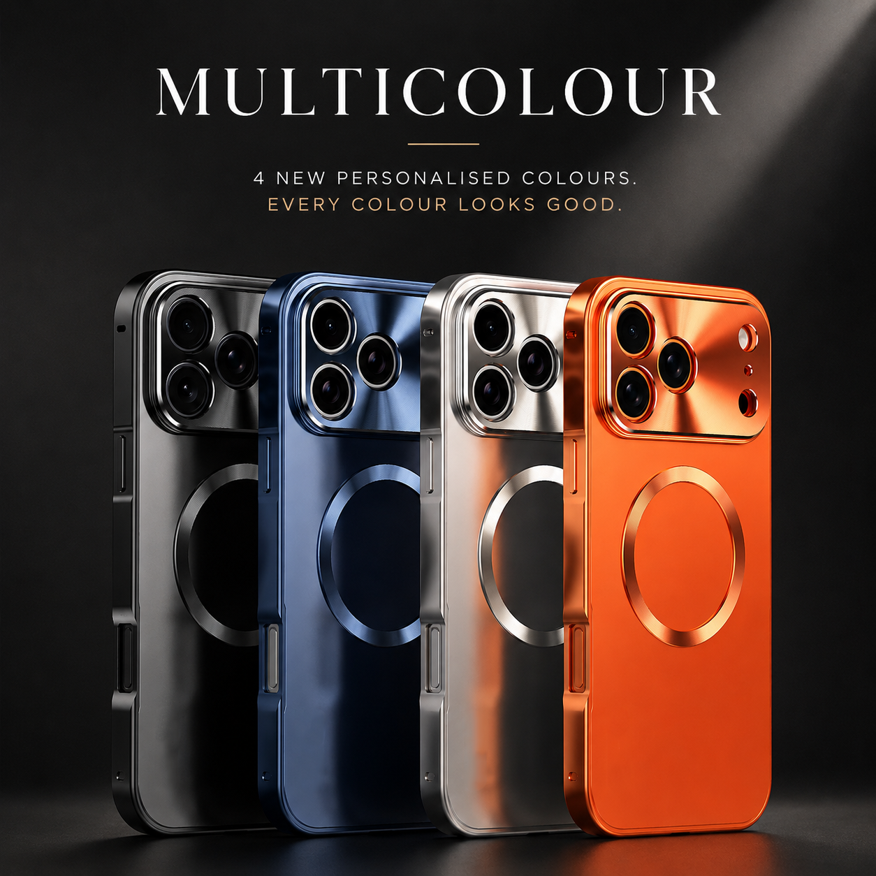 Premium iPhone Case MagSafe Compatible Camera Lens Protection Shockproof Protective Cover Magnetic Wireless Charging Aluminum Alloy Frame Frosted Back