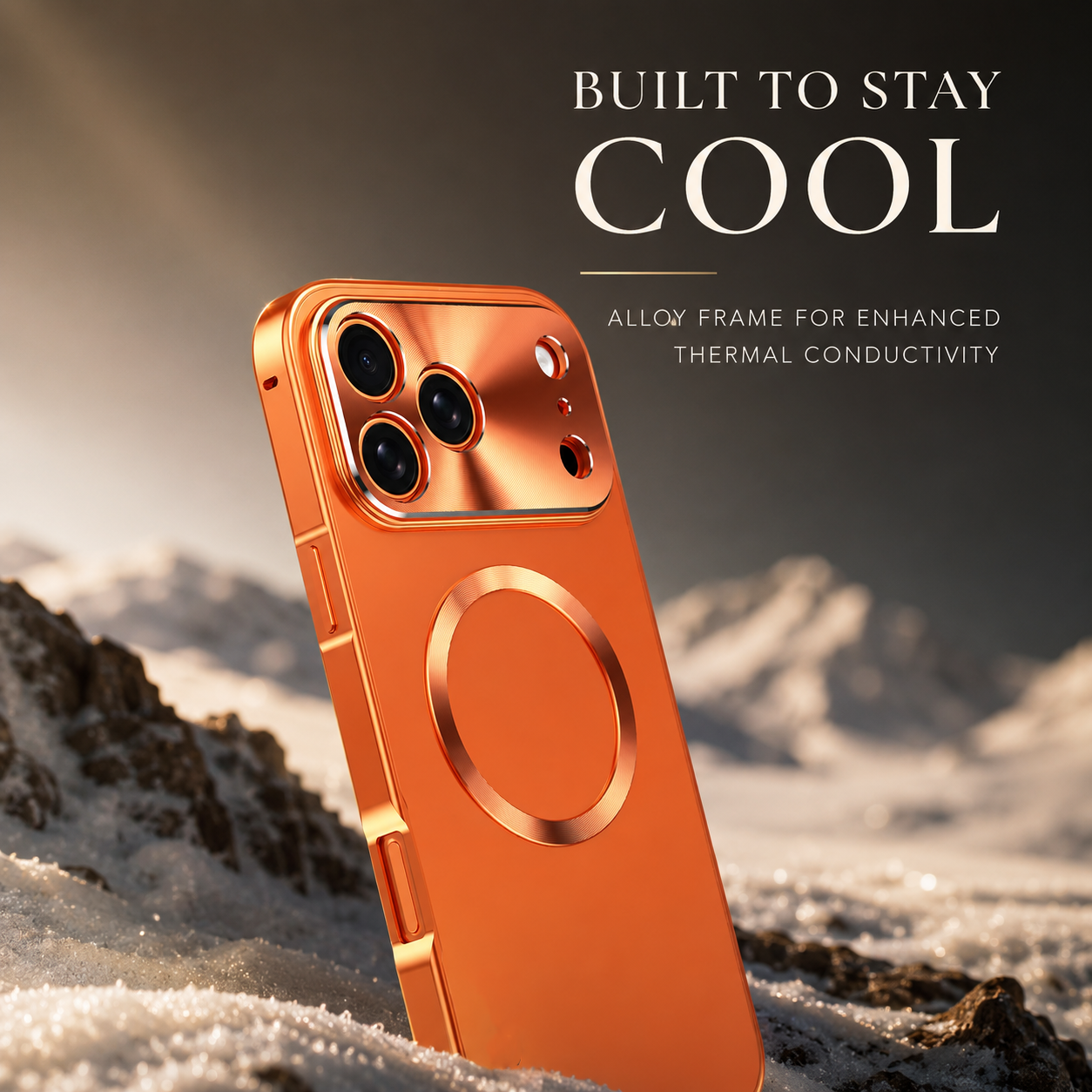 Premium iPhone Case MagSafe Compatible Camera Lens Protection Shockproof Protective Cover Magnetic Wireless Charging Aluminum Frame Frosted Back