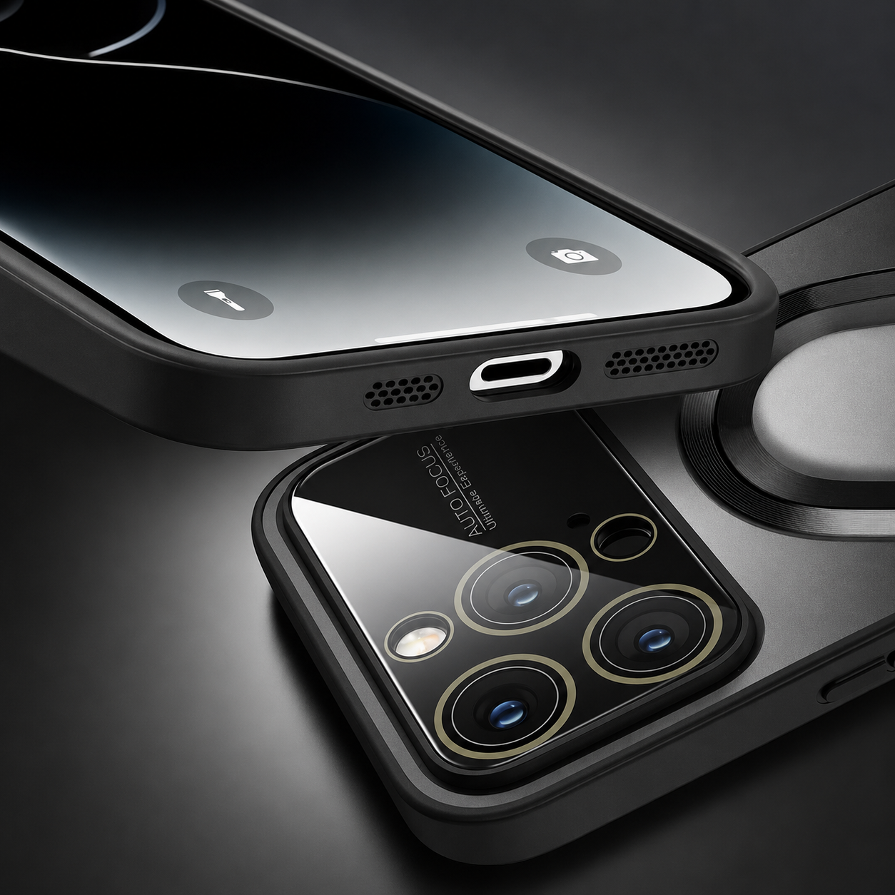 Premium iPhone Case MagSafe Compatible Camera Lens Protection Shockproof Protective Cover Magnetic Wireless Charging Anti Fingerprint Glass Back