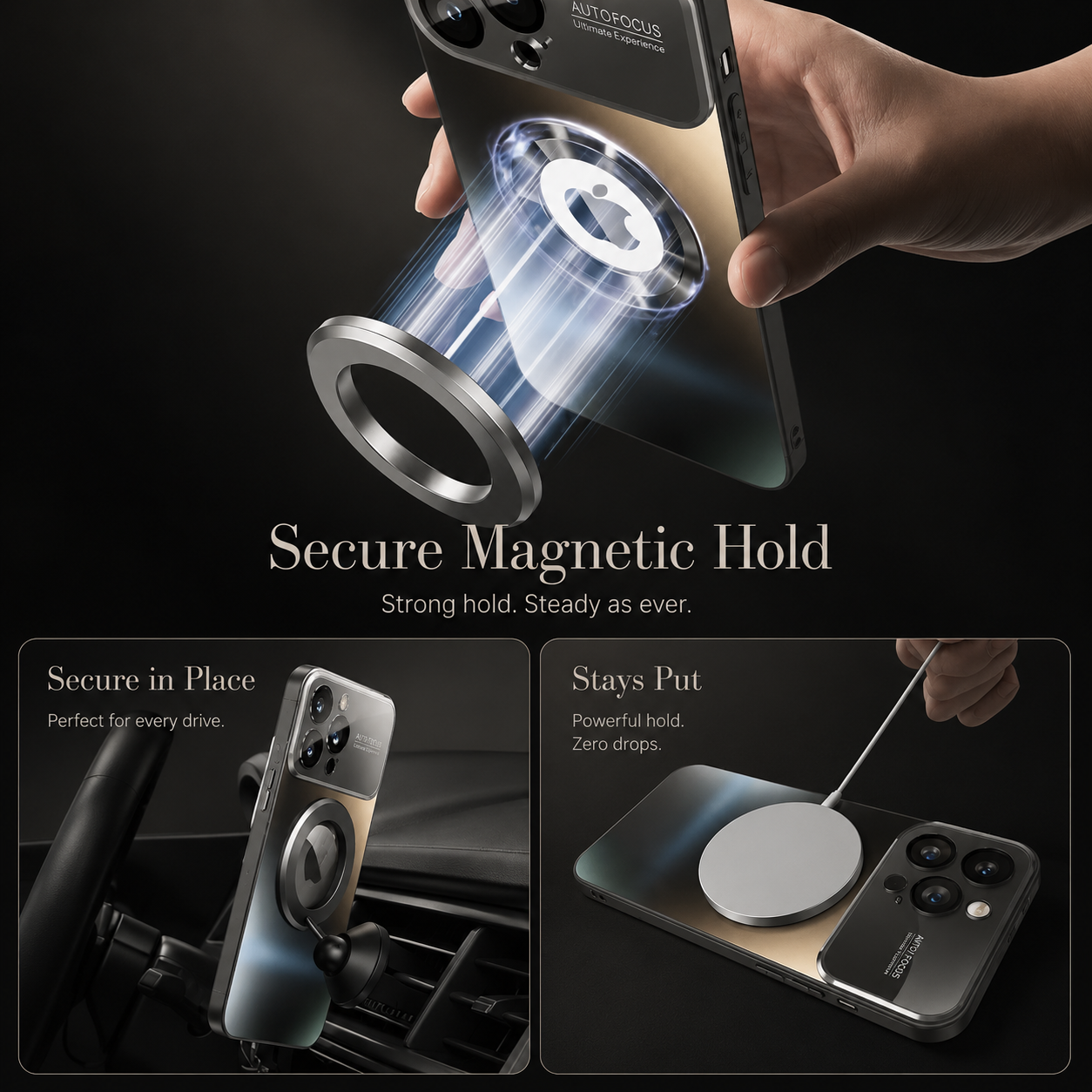 Premium iPhone Case MagSafe Compatible Camera Lens Protection Shockproof Protective Cover Magnetic Wireless Charging Anti Fingerprint Glass Back
