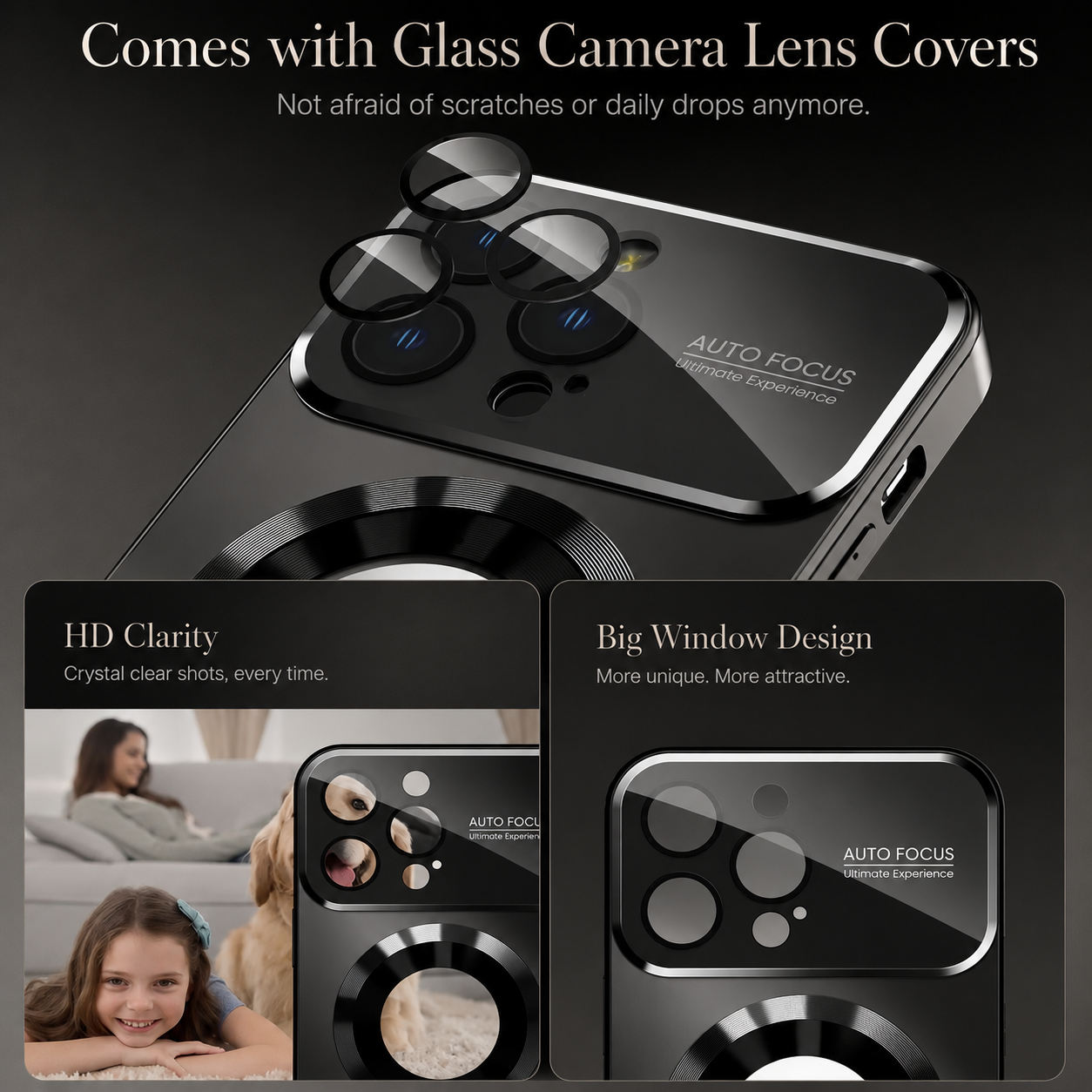 Premium iPhone Case MagSafe Compatible Camera Lens Protection Shockproof Protective Cover Magnetic Wireless Charging Anti Fingerprint Glass Back