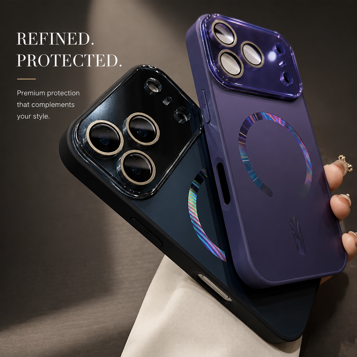 Premium iPhone Case MagSafe Compatible Camera Lens Protection Shockproof Protective Cover Magnetic Wireless Charging Anti Fingerprint Matte Glass Design