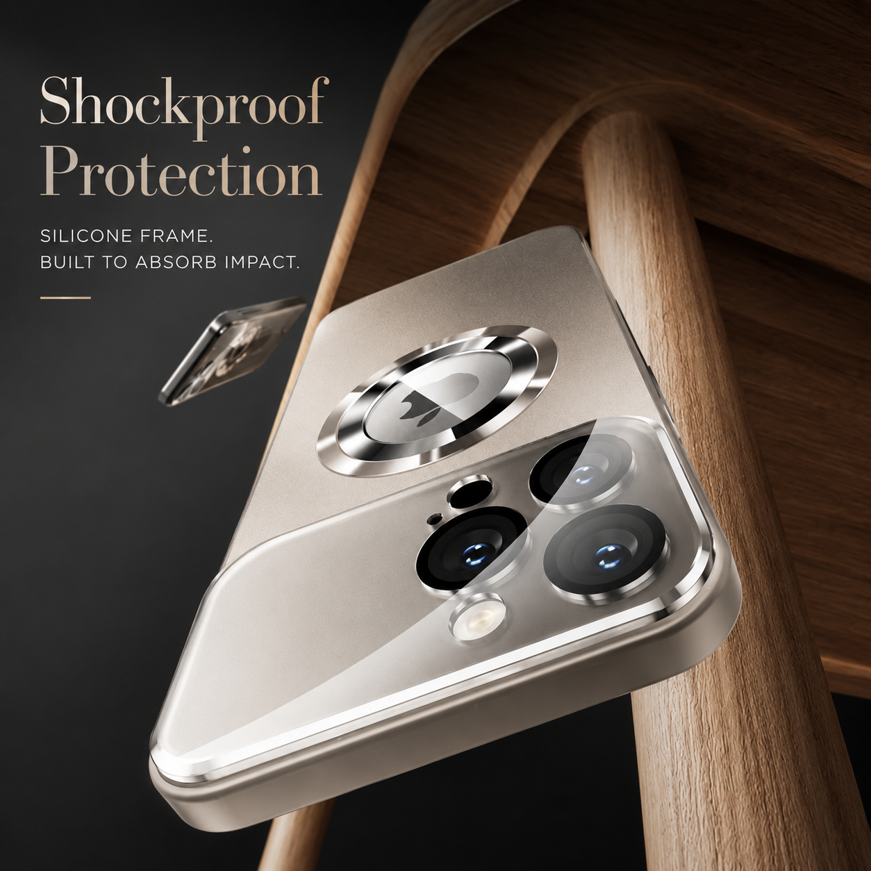 Premium iPhone Case MagSafe Compatible Camera Lens Protection Shockproof Protective Cover Magnetic Wireless Charging Anti Fingerprint Titanium Finish