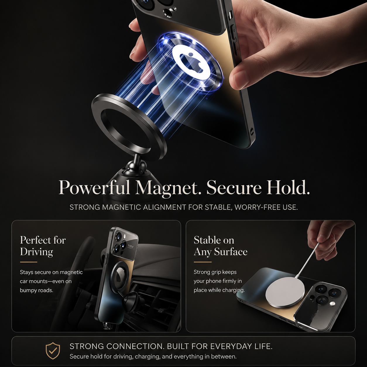 Premium iPhone Case MagSafe Compatible Camera Lens Protection Shockproof Protective Cover Magnetic Wireless Charging Anti Fingerprint Titanium Matte Design