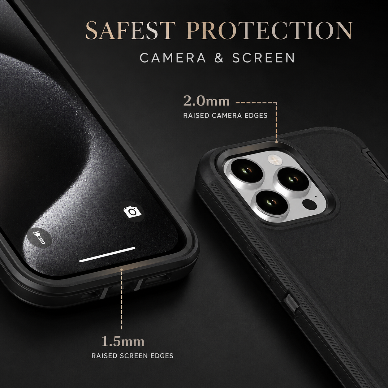 Premium iPhone Case MagSafe Compatible Camera Lens Protection Shockproof Protective Cover Magnetic Wireless Charging Rugged PC TPU Defender Design