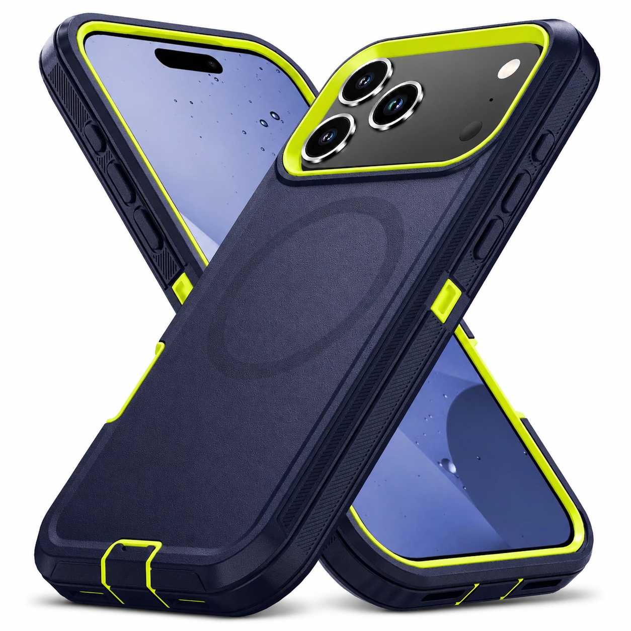 Premium iPhone Case MagSafe Compatible Camera Lens Protection Shockproof Protective Cover Magnetic Wireless Charging Rugged PC TPU Defender Design