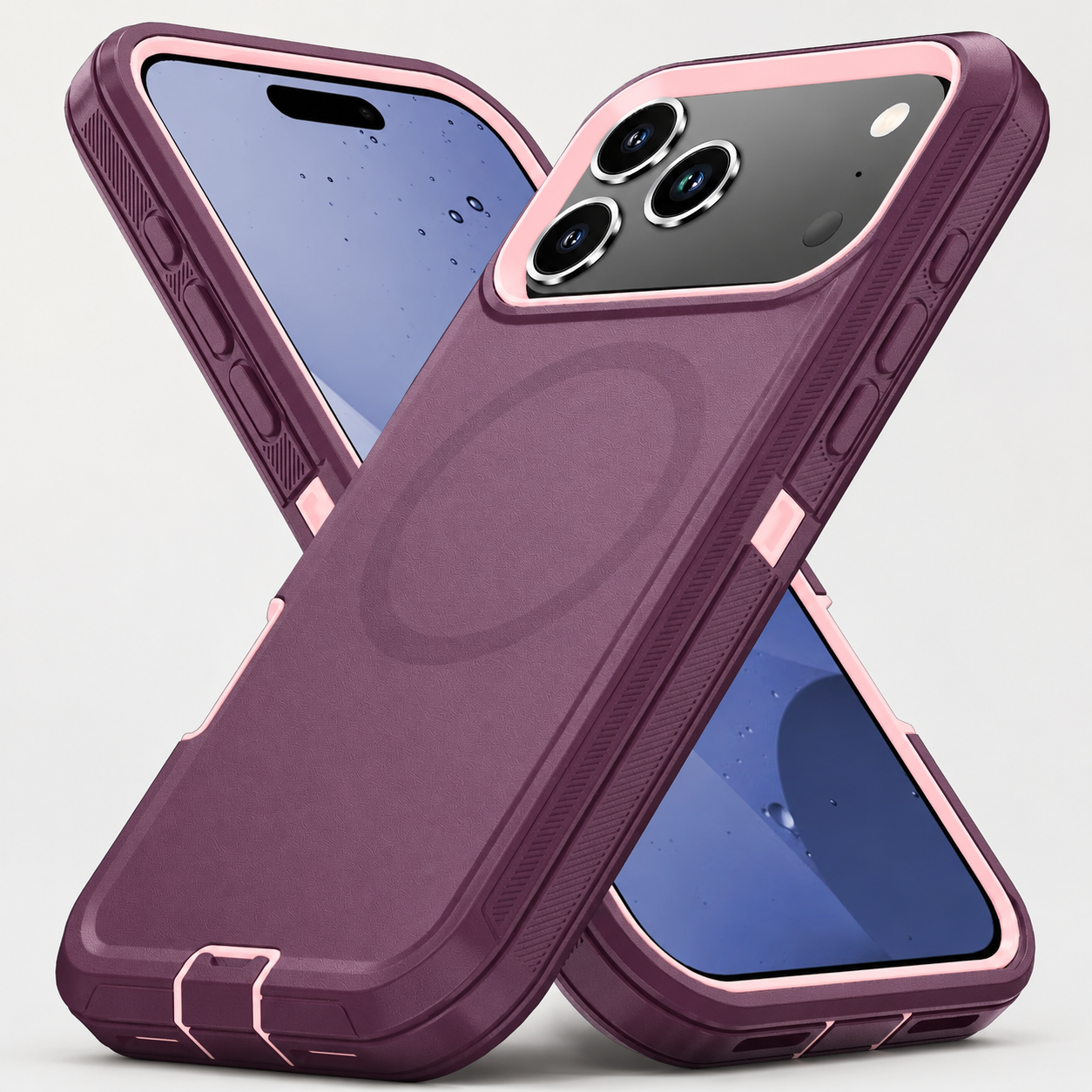 Premium iPhone Case MagSafe Compatible Camera Lens Protection Shockproof Protective Cover Magnetic Wireless Charging Rugged PC TPU Defender Design