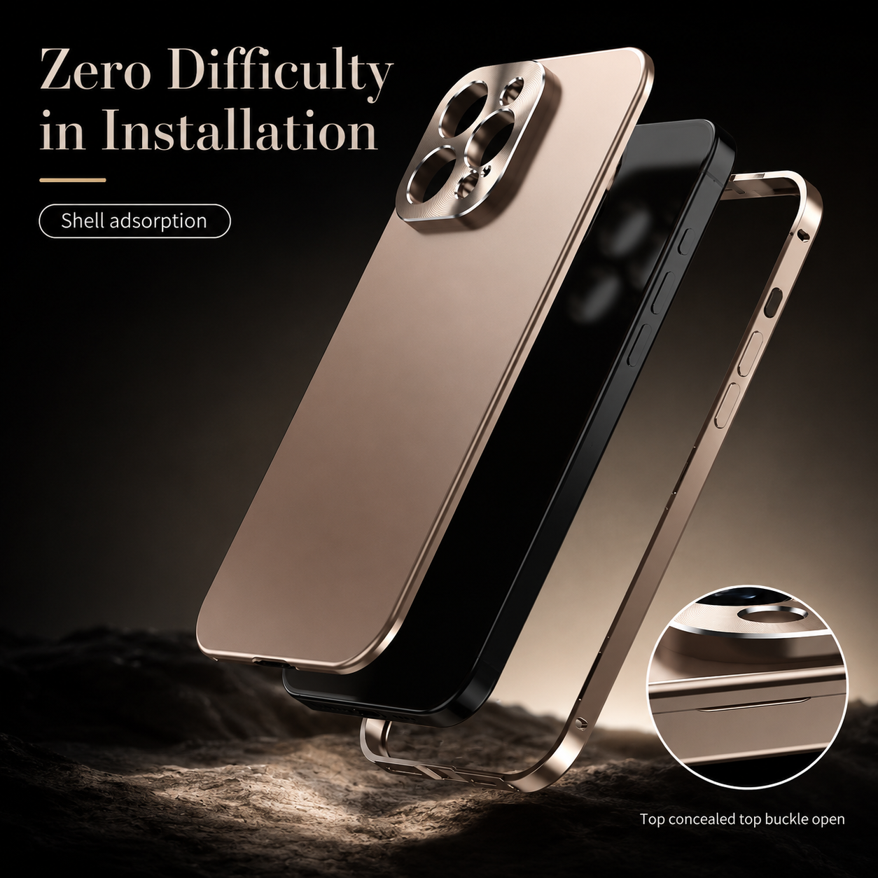 Premium iPhone Case MagSafe Compatible Camera Lens Protection Shockproof Protective Cover Magnetic Wireless Charging Titanium Alloy Frame Anti Fingerprint