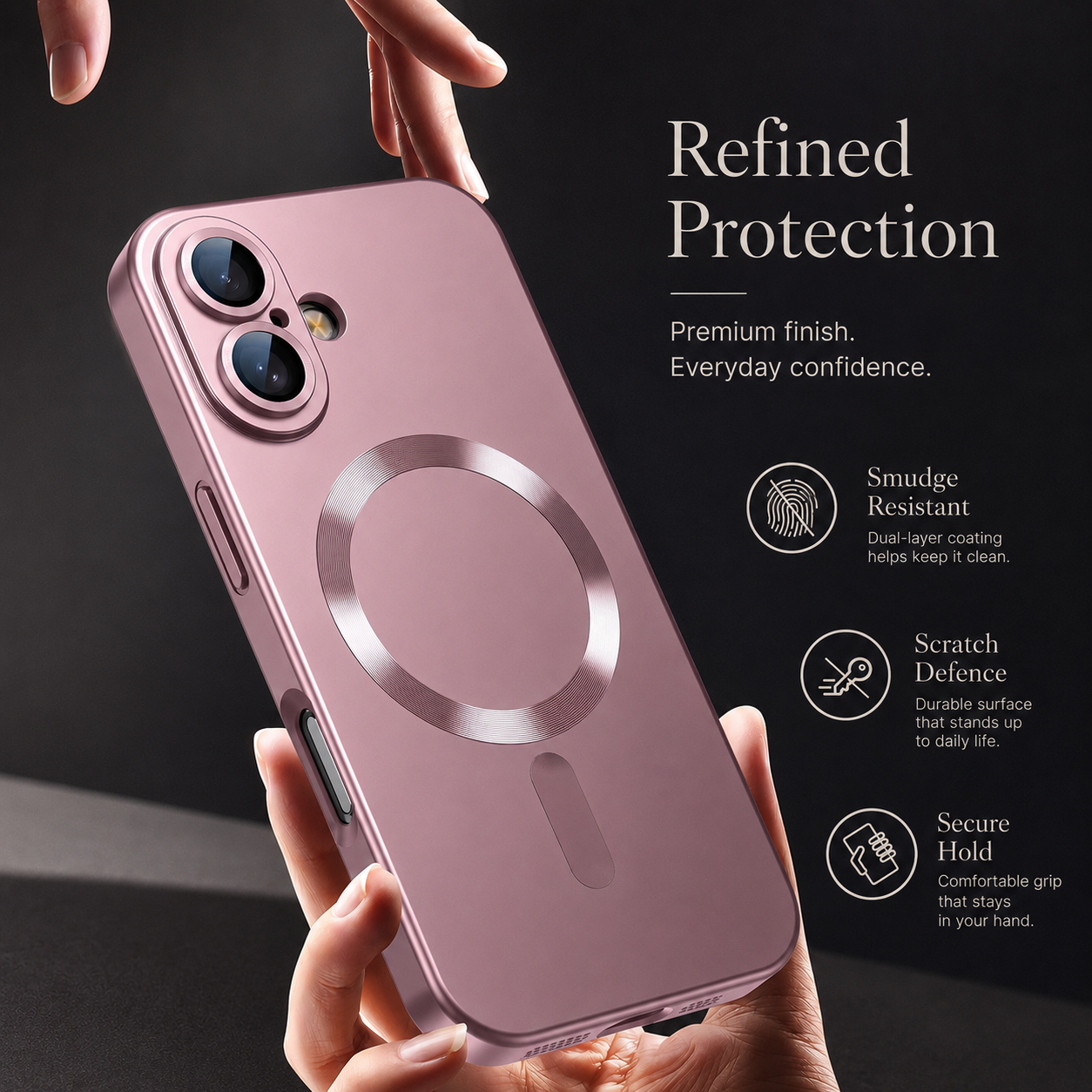 Premium iPhone Case MagSafe Compatible Camera Lens Protection Shockproof Protective Cover Silicone Magnetic Wireless Charging Anti Fingerprint Matte Design