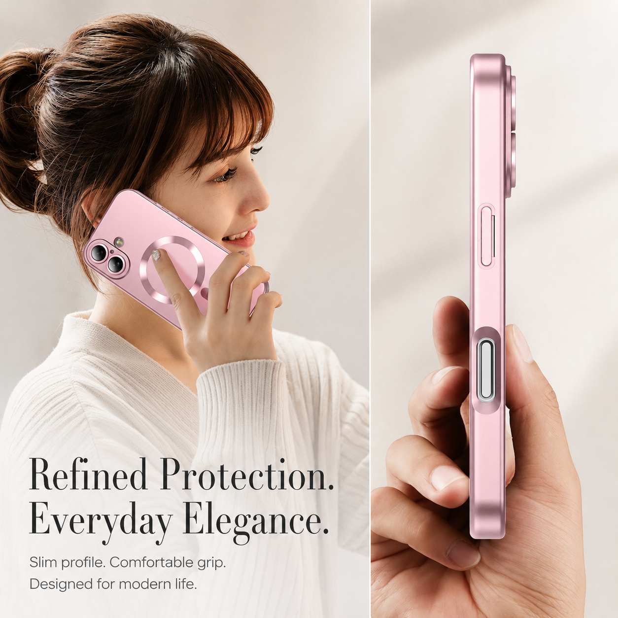 Premium iPhone Case MagSafe Compatible Camera Lens Protection Shockproof Protective Cover Silicone Magnetic Wireless Charging Anti Fingerprint Matte Design