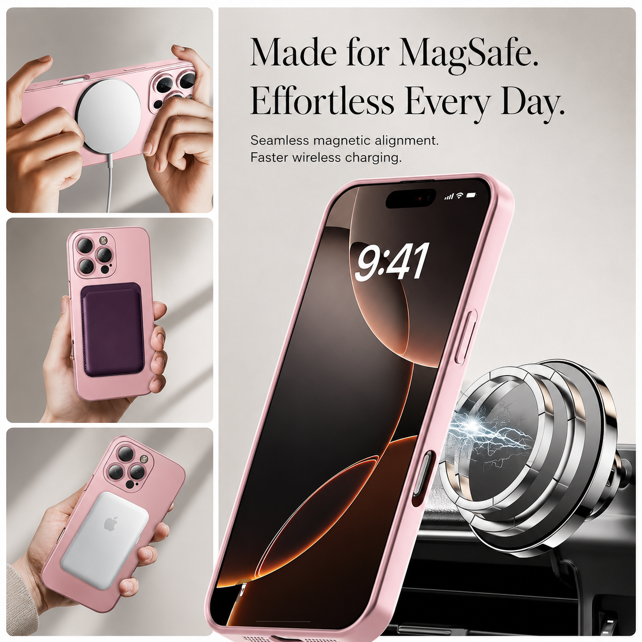 Premium iPhone Case MagSafe Compatible Camera Lens Protection Shockproof Protective Cover Silicone Magnetic Wireless Charging Anti Fingerprint Matte Design