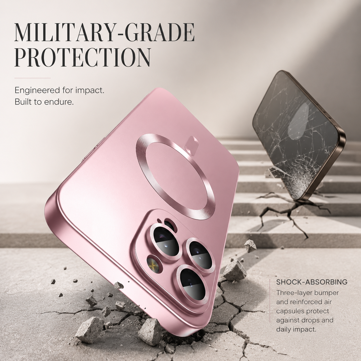 Premium iPhone Case MagSafe Compatible Camera Lens Protection Shockproof Protective Cover Silicone Magnetic Wireless Charging Anti Fingerprint Matte Design
